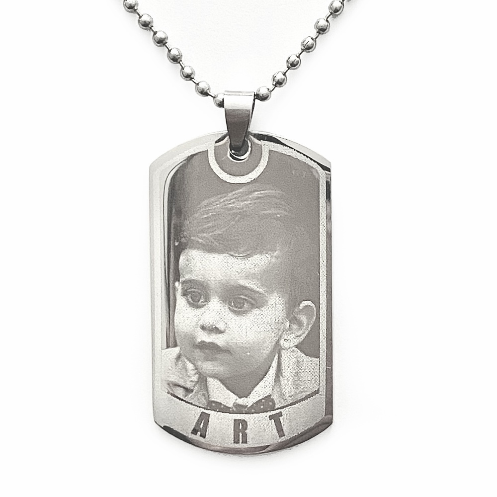 (Dog-Tag) Engravable Necklace - Stainless Steel / M-491