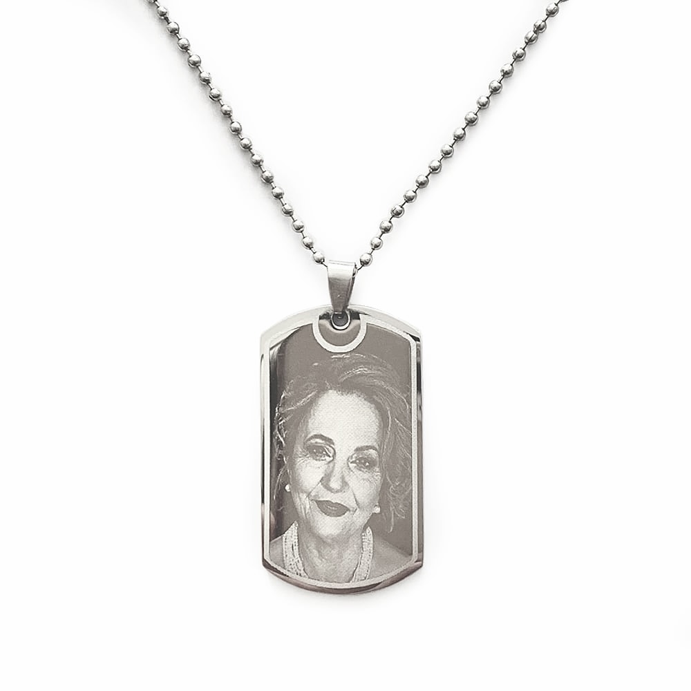 (Dog-Tag) Engravable Necklace - Stainless Steel / M-492
