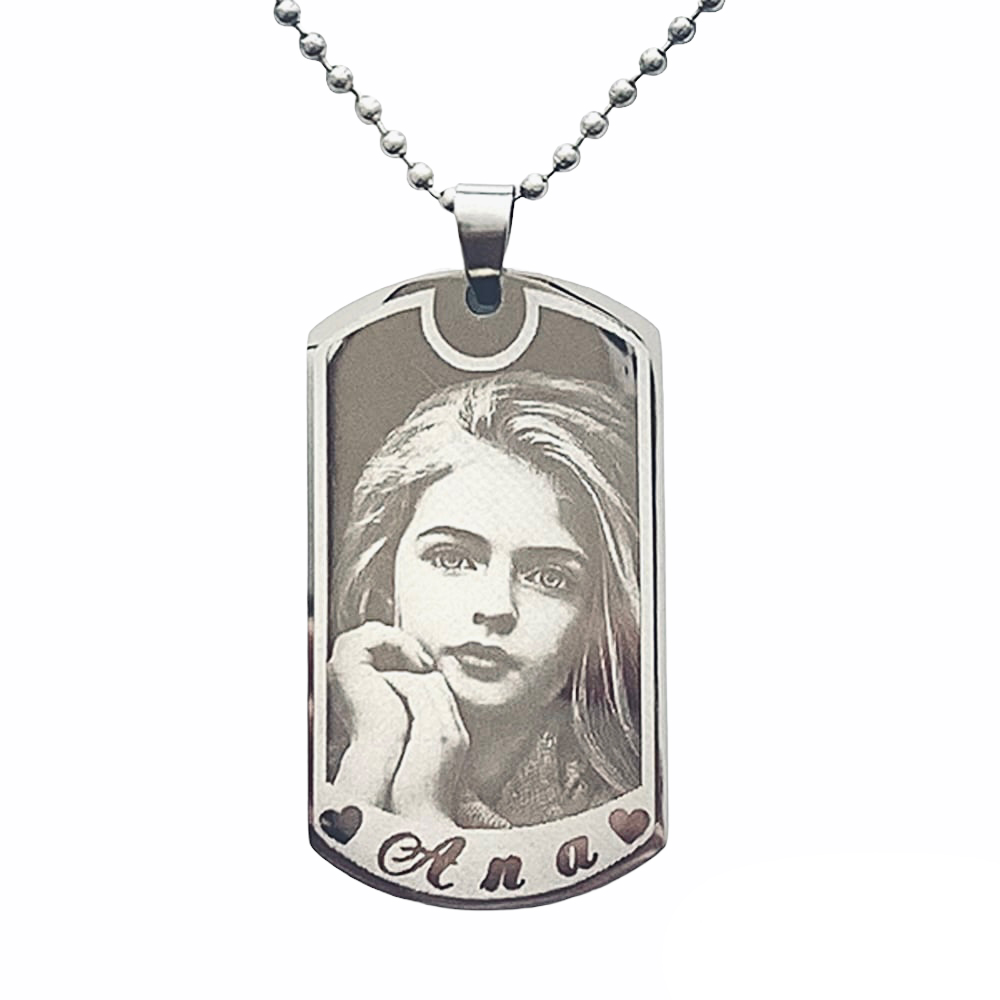 (Dog-Tag) Engravable Necklace - Stainless Steel / M-495