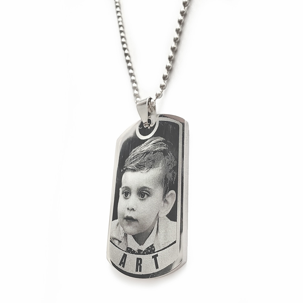 (Dog-Tag) Engravable Necklace - Stainless Steel / M-491