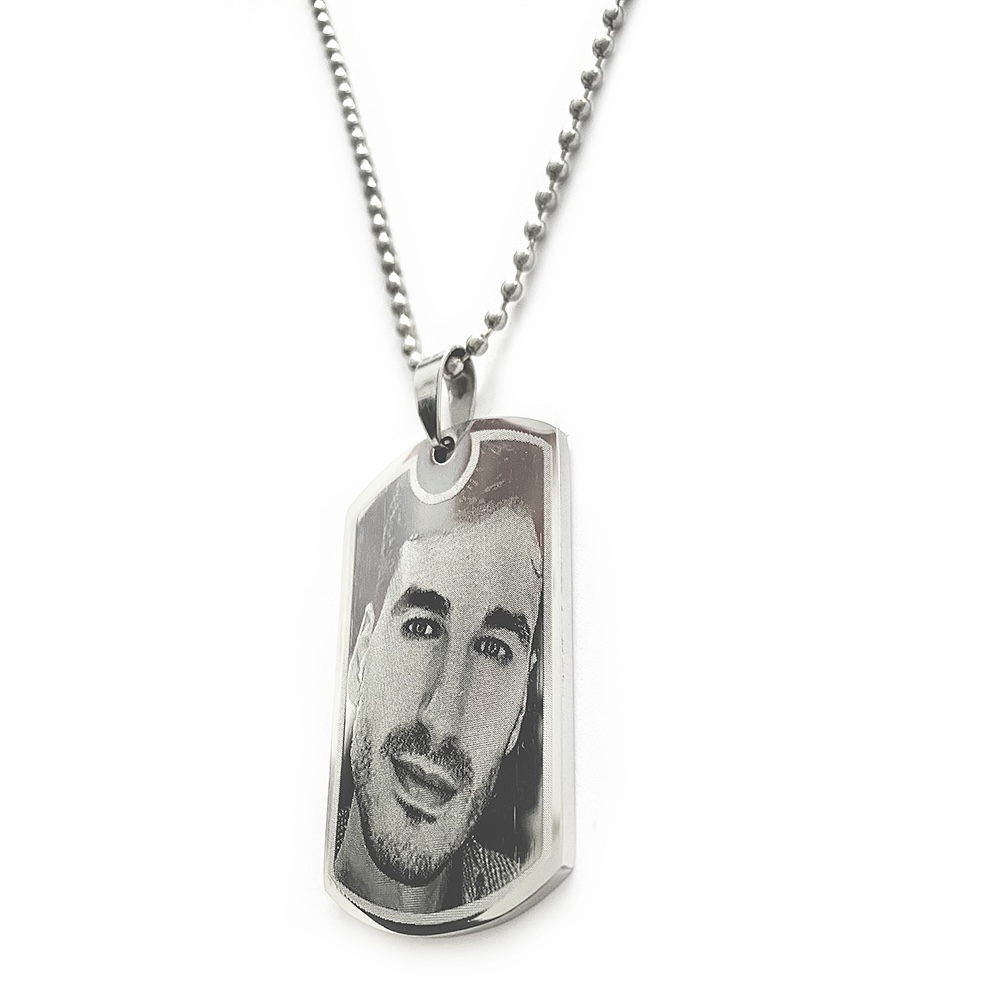 (Dog-Tag) Engravable Necklace - Stainless Steel / M-493