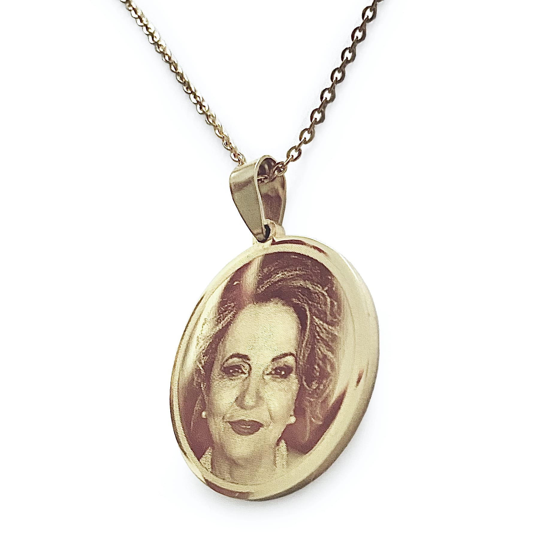 (Circle) Engravable Necklace - Gold-plated SS 316L / M-498