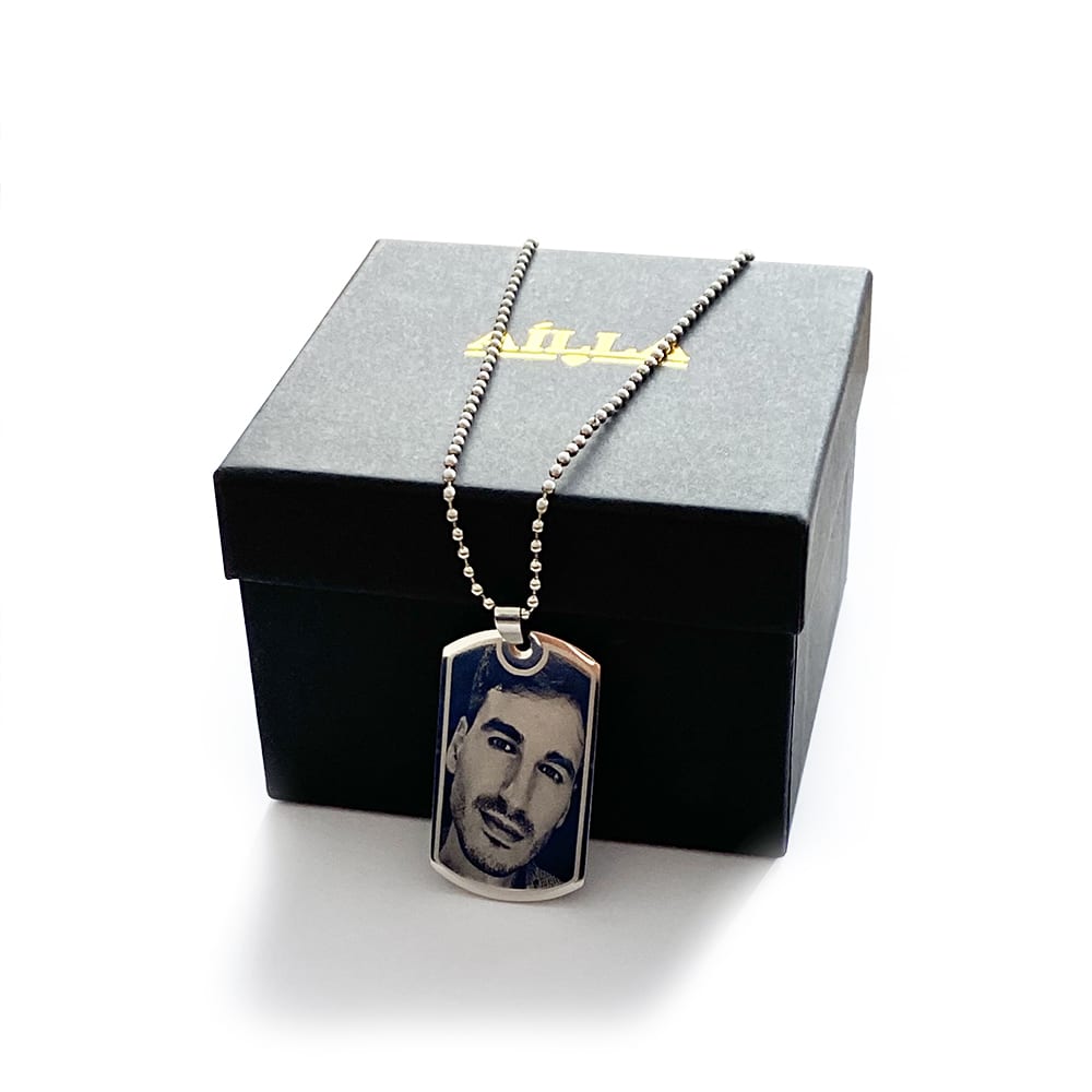 (Dog-Tag) Engravable Necklace - Stainless Steel / M-493