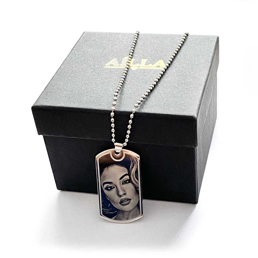 (Dog-Tag) Engravable Necklace - Stainless Steel / M-494