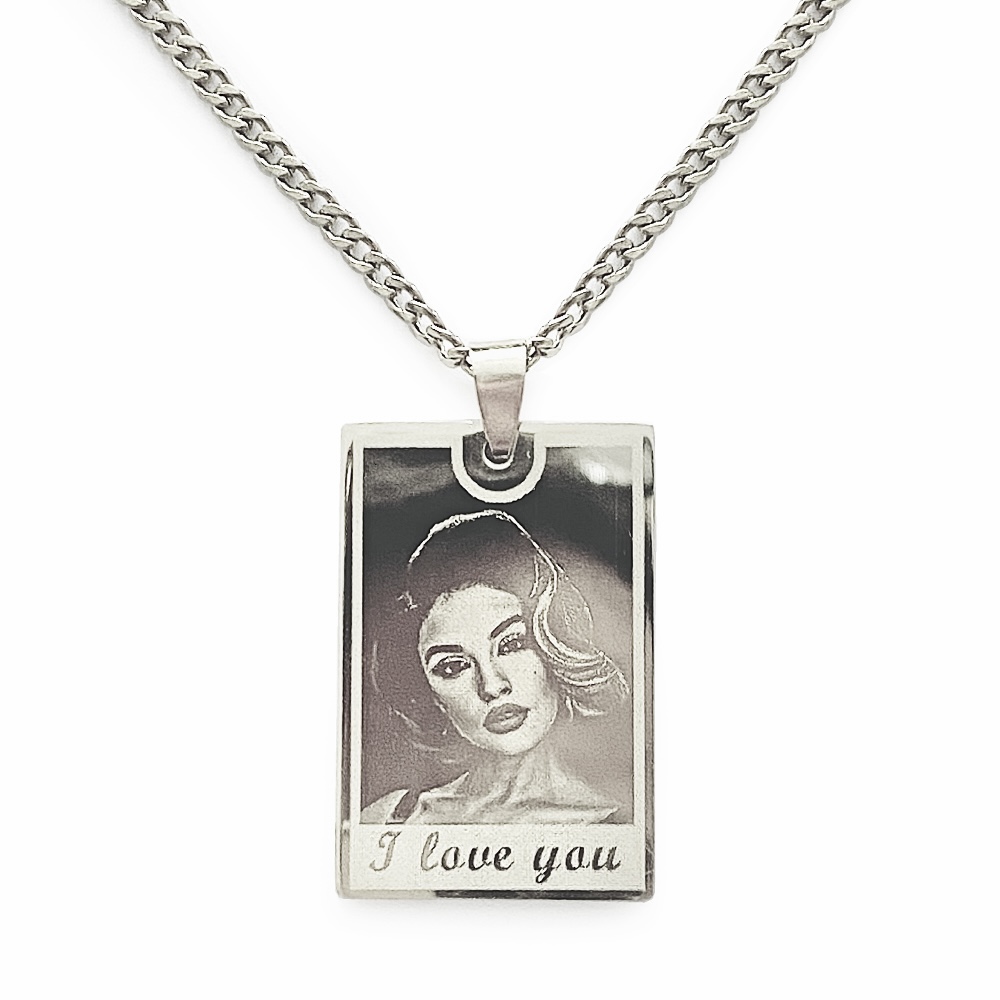(Recentagle) Engravable Necklace - Gold-plated SS 316L / M-506