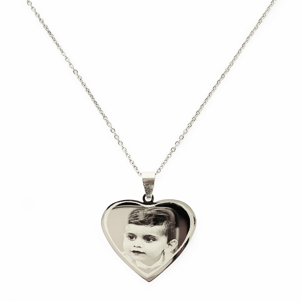 (Heart) Engravable Necklace - Gold-plated SS 316L / M-502