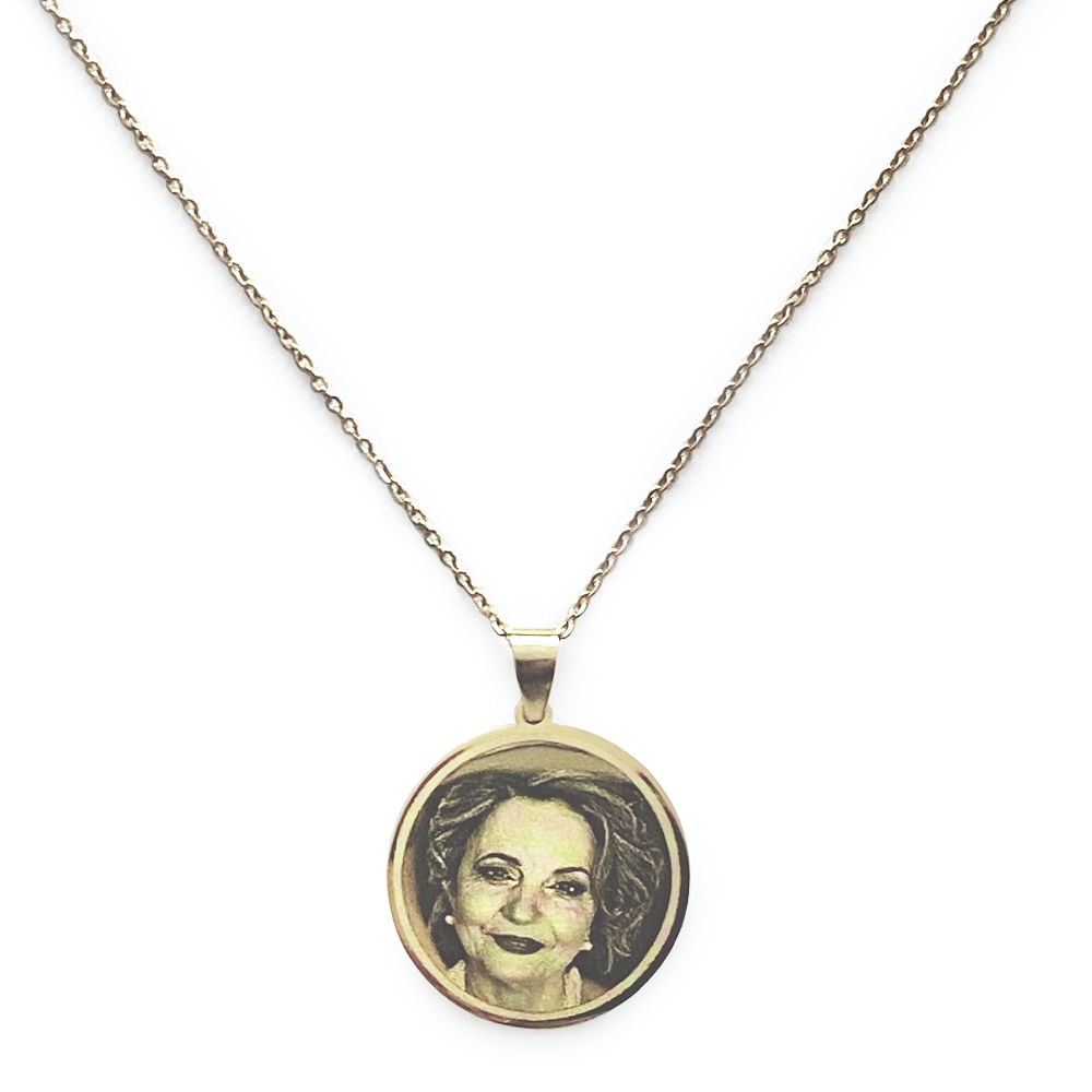 (Circle) Engravable Necklace - Silver-plated SS 316L / M-499