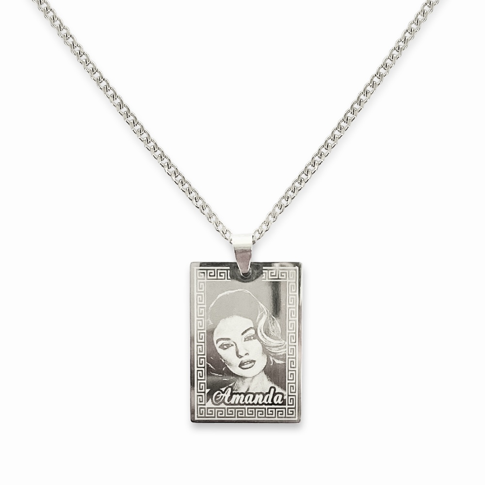 (Recentagle) Engravable Necklace - Gold-plated SS 316L / M-504