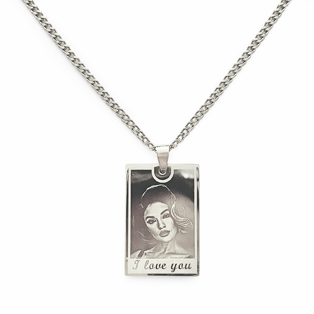 (Recentagle) Engravable Necklace - Gold-plated SS 316L / M-506